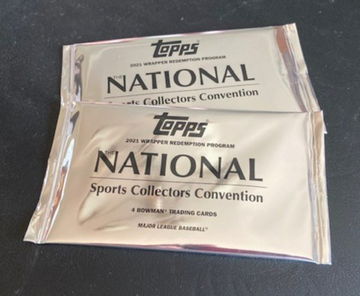 2021 41st National NSCC Chicago Topps Silver Wrapper Redemption Sealed 2 - Packs
