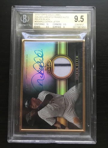 2019 Topps Gold Label Derek Jeter Auto 1/5 9.5