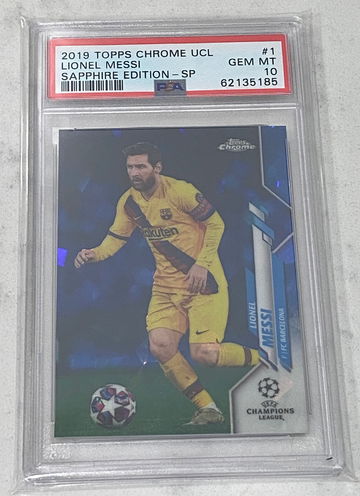 2019 Topps Chrome Sapphire Lionel Messi PSA 10