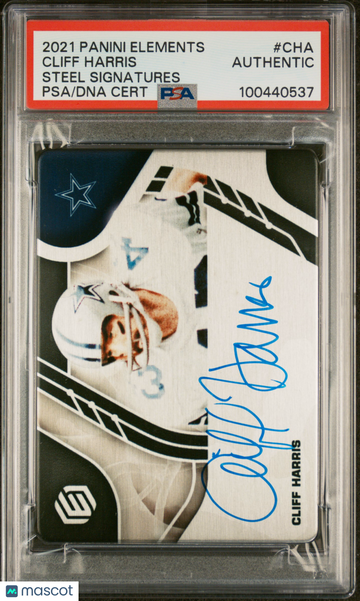 2021 Panini Elements Steel Signatures Cliff Harris #CHA PSA A Auto A