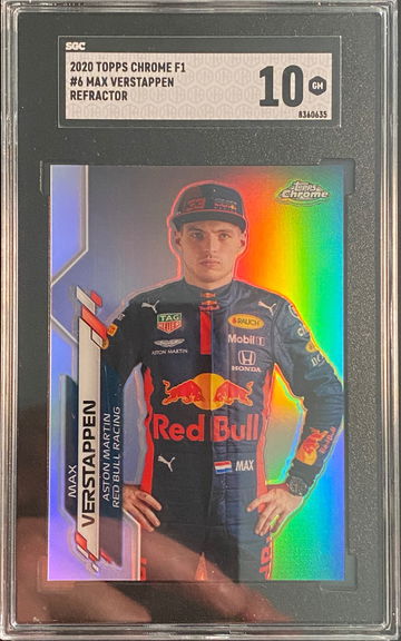 2020 Max Verstappen Topps Chrome F1 Formula Refractor SGC 10