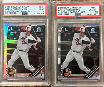 (2) Adley Rutschman Bowman Draft Refractors PSA Lot (10 & 9)