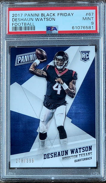2017 SP /399 DESHAUN WATSON Panini Black Friday PSA 9 POP 5 Rookie RC #67