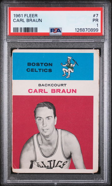 1961 Fleer Carl Braun #7 PSA 1