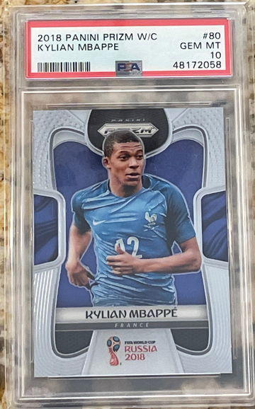 2018 Panini Prizm World Cup Kylian Mbappe ROOKIE RC #80 PSA 10 GEM MINT