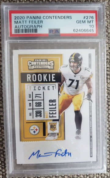 2020 Panini Contenders Matt Feiler Autograph #276 PSA 10
