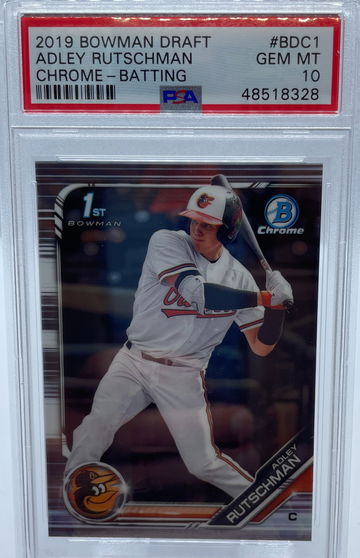 2019 Bowman Draft Adley Rutschman Chrome Batting PSA 10 GEM MINT
