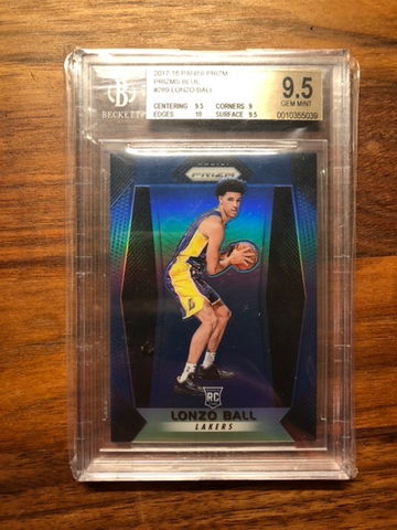 2017-18 Panini Prizms Blue Lonzo Ball BGS 9.5 /199 LOW POP