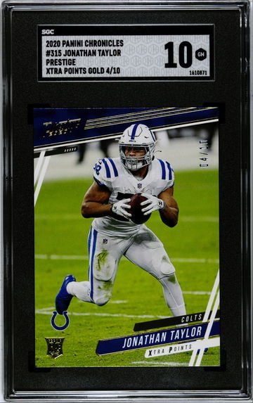 Jonathan Taylor 2020 Chronicles Prestige Rookie GOLD /10 SGC 10