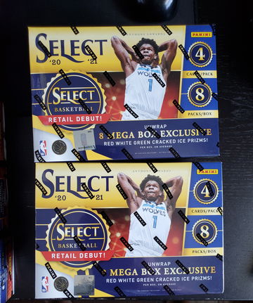 (2) 2021 Panini Select NBA Mega Box boxes