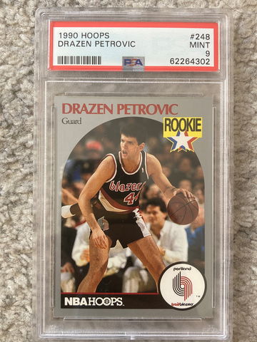 1990 Hoops Drazen Petrovic Mint 9 PSA Rookie RC