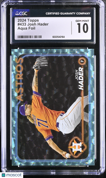 2024 Topps Josh Hader #433 Aqua Foil /399 CGC 10