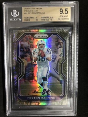 PEYTON MANNING 2020 Panini Prizm #91  Camo #/25 BGS 9.5 GEM MINT