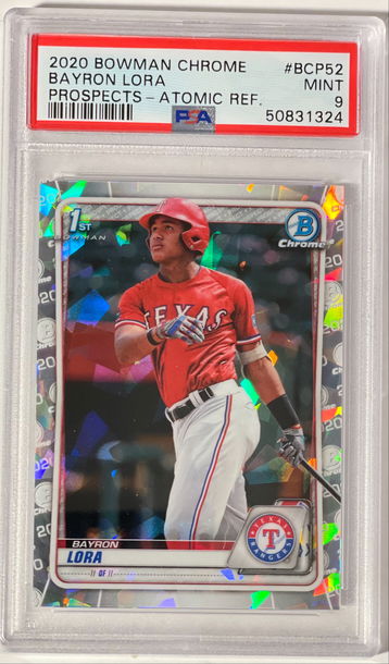 Bayron Lora 2020 Bowman Chrome Atomic Refractor PSA9 MINT