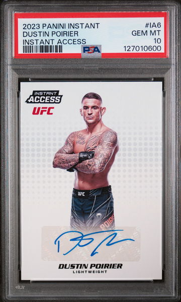 2023 Panini Instant UFC Instant Access Dustin Poirier #IA6 /25 PSA 10