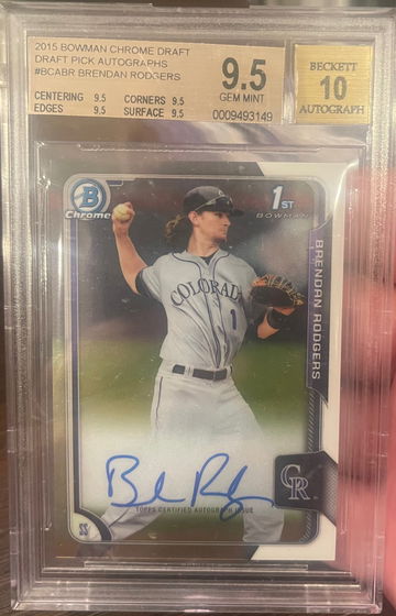 2015 Bowman Chrome Draft Brendan Rodgers Auto 