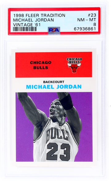 1998 Fleer Vintage '61 Michael Jordan #23 PSA 8