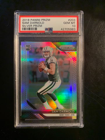 2018 Prizm Silver Sam Darnold #203 Rc PSA 10
