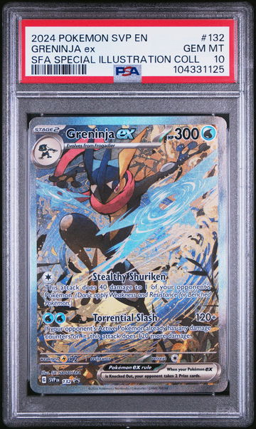 2024 Pokemon Scarlet and Violet Black Star Promo Shrouded Fable Special Illustration Collection Greninja Ex #132 PSA 10