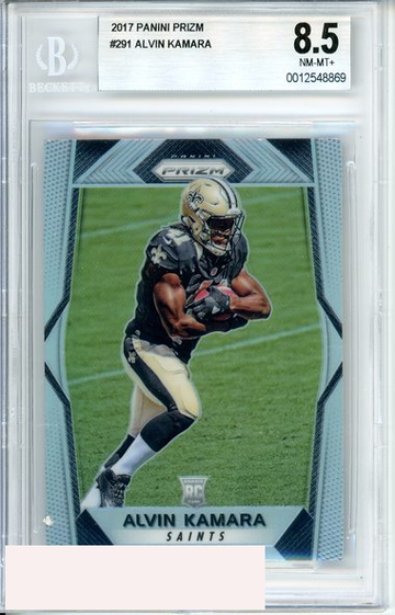 2017 PANINI PRIZM ALVIN KAMARA #291 N. O. SAINTS ROOKIE RC BGS 8.5