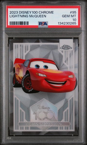 2023 Topps Chrome Disney100 Lightning Mcqueen #95 PSA 10
