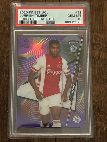 2020 Finest UCL Jurrien Timber #92 Purple Refractor /250
