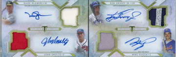2018 Triple Threads Griffey/McGwire/Chipper/ #ARC-5 Deca Booklet Patch Auto /10