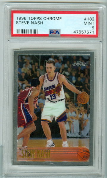 Steve Nash 1996 Topps Chrome #182 PSA 9 Rookie RC