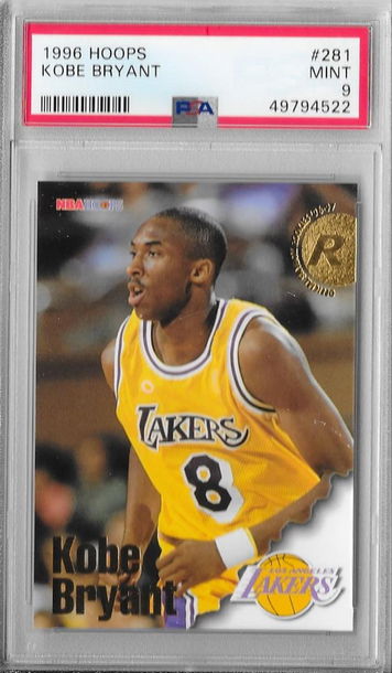 1996-97 HOOPS #281 KOBE BRYANT RC PSA 9 MINT!!!