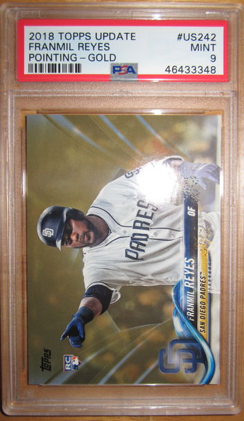 2018 Topps Update Franmil Reyes US242 Gold Parallel PSA 9