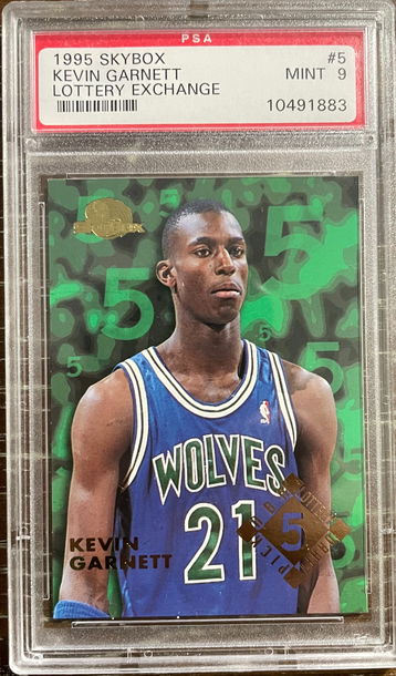 1995 Skybox Lottery Exchange Kevin Garnett PSA 9