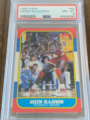 1986 Fleer Akeem Olajuwon PSA 10