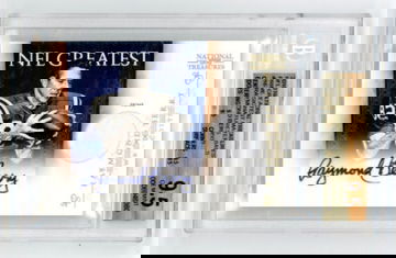 2010 National Treasures Raymond Berry Game Used Jersey Patch Auto /9 BGS 9.5/10