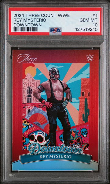 2024 Panini Three Count WWE Downtown Rey Mysterio #1 PSA 10