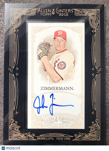 Jordan Zimmermann 2012 Allen & Ginter AUTOGRAPH #AGA-JZ Washington Nationals ⚾