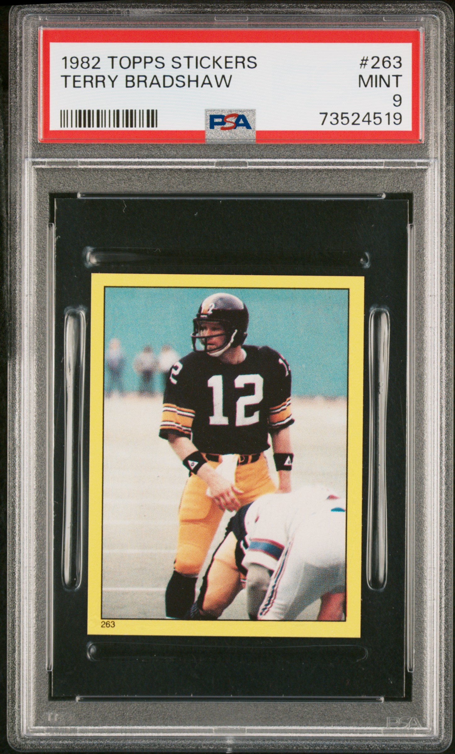 1982 Topps Stickers Football Terry Bradshaw #263 PSA 9 73524519