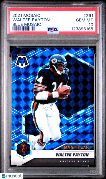 2021 Panini Mosaic Walter Payton #261 Blue PSA 10