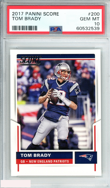 2017 PANINI SCORE TOM BRADY #200 NEW ENGLAND PATRIOTS PSA 10 GEM MT