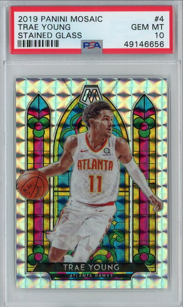 Trae Young Mosaic Stained Glass PSA 10