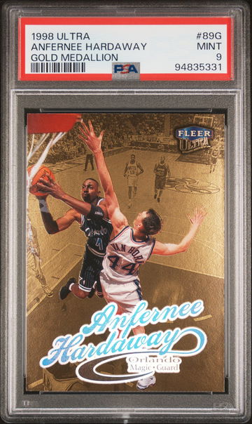 1998 ANFERNEE HARDAWAY ULTRA GOLD MEDALLION #89G PSA 9 BK.C1.15