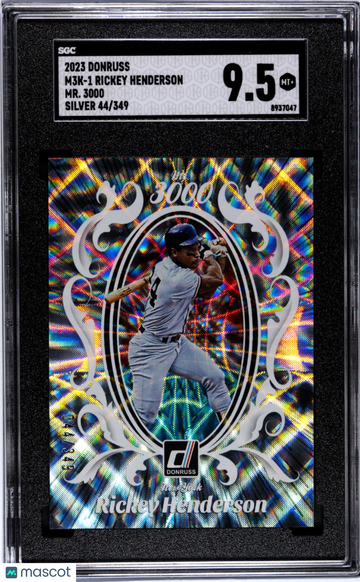 2023 Donruss Rickey Henderson #M3K-1 MR. 3000 Silver SGC 9.5