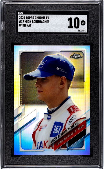 2021 Topps Chrome F1 Mick Schumacher IV Rookie RC Image Variation SP Refractor Formula SGC 10