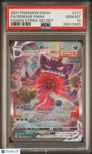 Fusion Strike Gengar VMAX Holo Rare Alt Art PSA 10 #271
