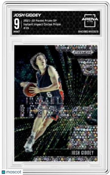 2021-22 Panini Prizm DP Josh Giddey #19 Instant Impact Circles RC Arena Club 9