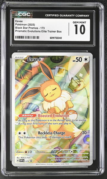 2025 Pokémon Scarlet & Violet Black Star Promo Eevee #SVP173 Holo CGC 10