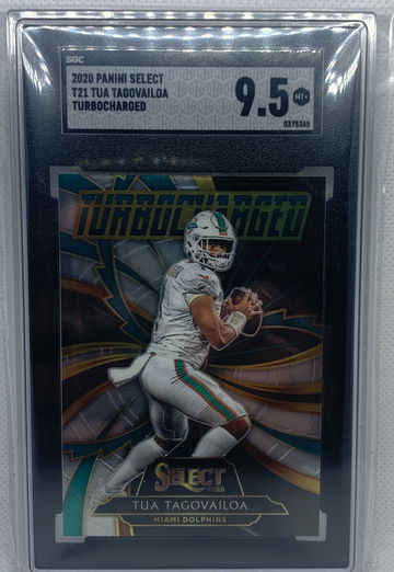 2020 Panini Select Turbocharged Tua Tagovailoa RC Rookie SGC 9.5 Dolphins Mint