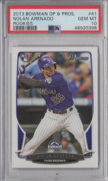 2013 Bowman DP & Pros Nolan Arenado PSA 10