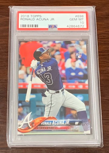 2018 Topps Ronald Acuna Jr. Bat Down PSA 10