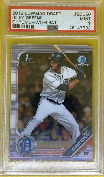 2019 Bowman Draft Chrome Riley Greene PSA 9 1st