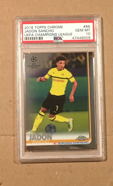 2018 Topps Chrome Jadon Sancho Rookie PSA 10
